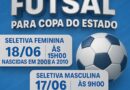 Prefeitura de Campo Limpo Paulista abre seletiva de futsal para a Copa do Estado